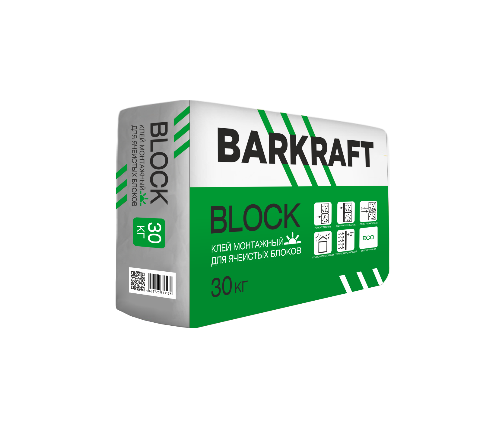 КЛЕЙ монтажный для ячеистых блоков BARKRAFT BLOCK, 30 кг