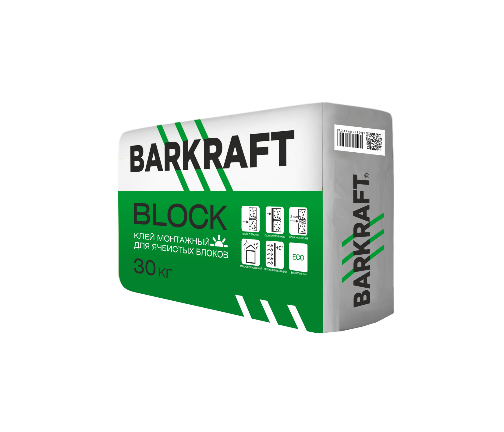 КЛЕЙ монтажный для ячеистых блоков BARKRAFT BLOCK, 30 кг